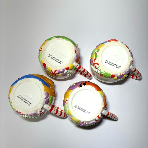 Winnie the Pooh Christmas Candyland Coffee Mug Set of 4 Ceramic Collectible - Picture 9 of 13
